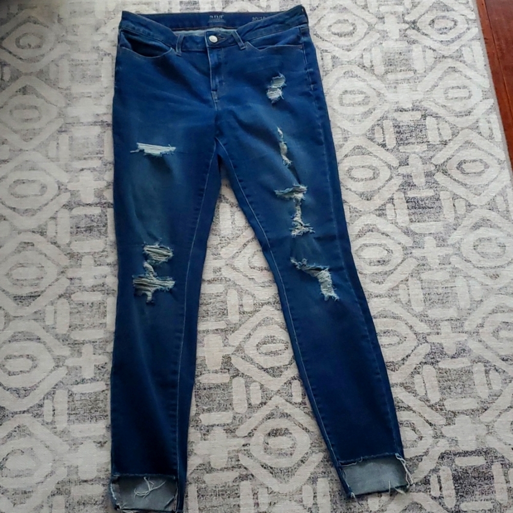 Ana women's size 10 distressed denim jeggings